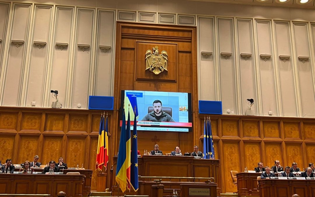 Володимир Зеленський виступив з промовою у Парламенті Румунії