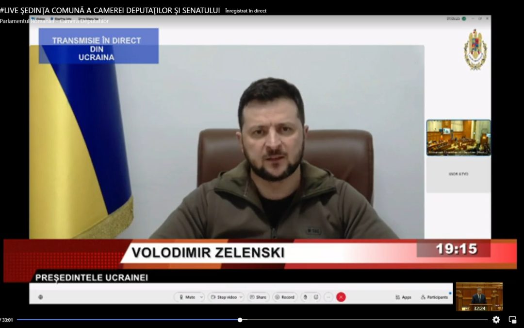 Звернення президента Володимира Зеленського до Парламенту Румунії