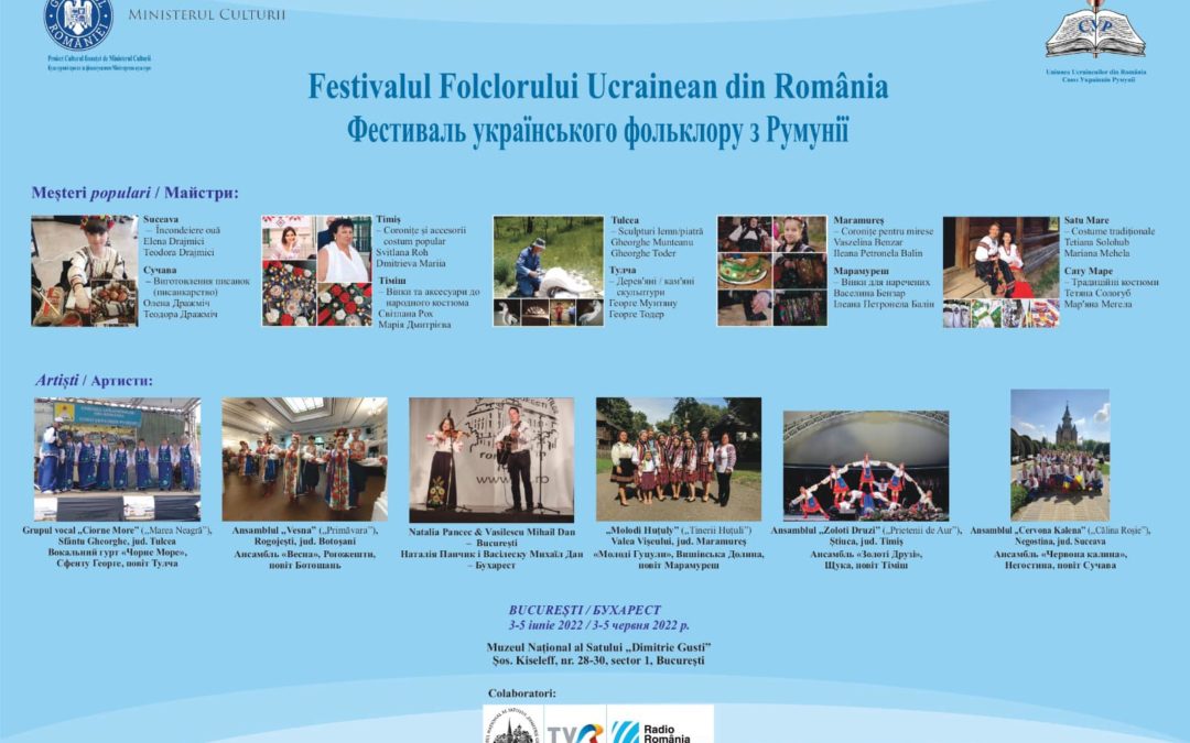 Festivalul Folclorului Ucrainean din România organizat de UUR