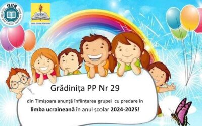 Prima grupă de grădiniță cu predare în limba ucraineană, la Timișoara