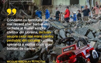 Președintele UUR a condamnat atacul asupra spitalului ”Ohmatdit” din Kiev