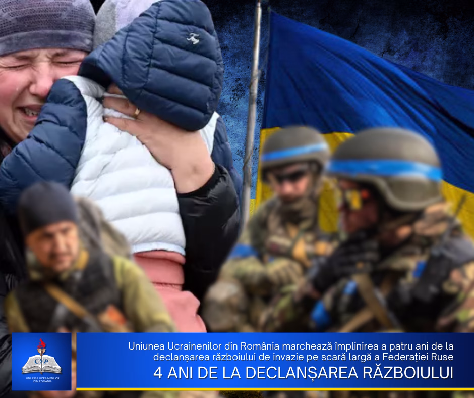 24.02 - UUR marchează patru ani de la invazia pe scară largă 22 de evenimente de solidaritate în 14 orașe